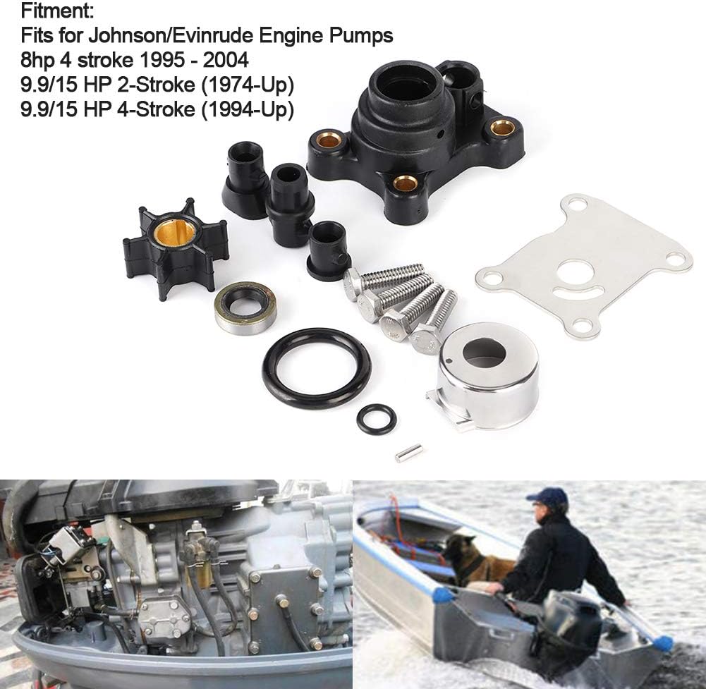 Water Pump Impeller Repair Kit, Impeller Water Pump Repair Kit for Johnson/Evinrude 9.9HP/15HP 394711 0394711 0394711