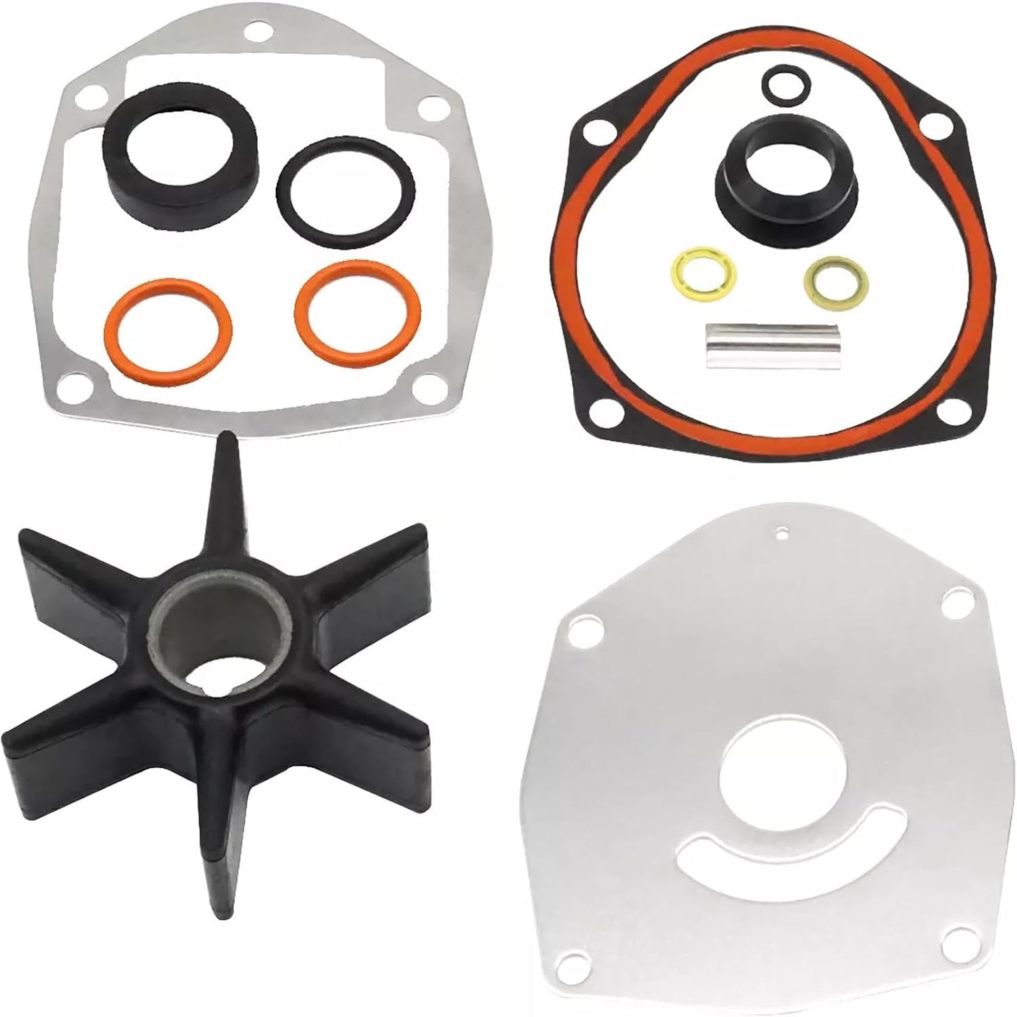 Water Pump Running Wheel Repair Kit 47-43026Q06 for Mercruiser Alpha One Gen 2 Star Drive & Mercury 40 to 350 HP Engines Replacement 47-43026T10 47-43026T6 47-43026T8 8M0100526