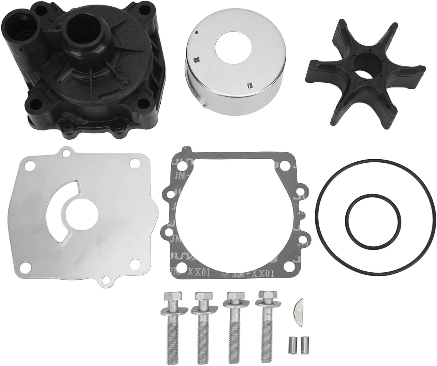 Water Pump Impeller Service Kit, 14-Piece Water Pump Impeller Repair Kit 61A-W0078-A3-00 for V6 Outboards 150 175 200 225 250 300 Hp Motors