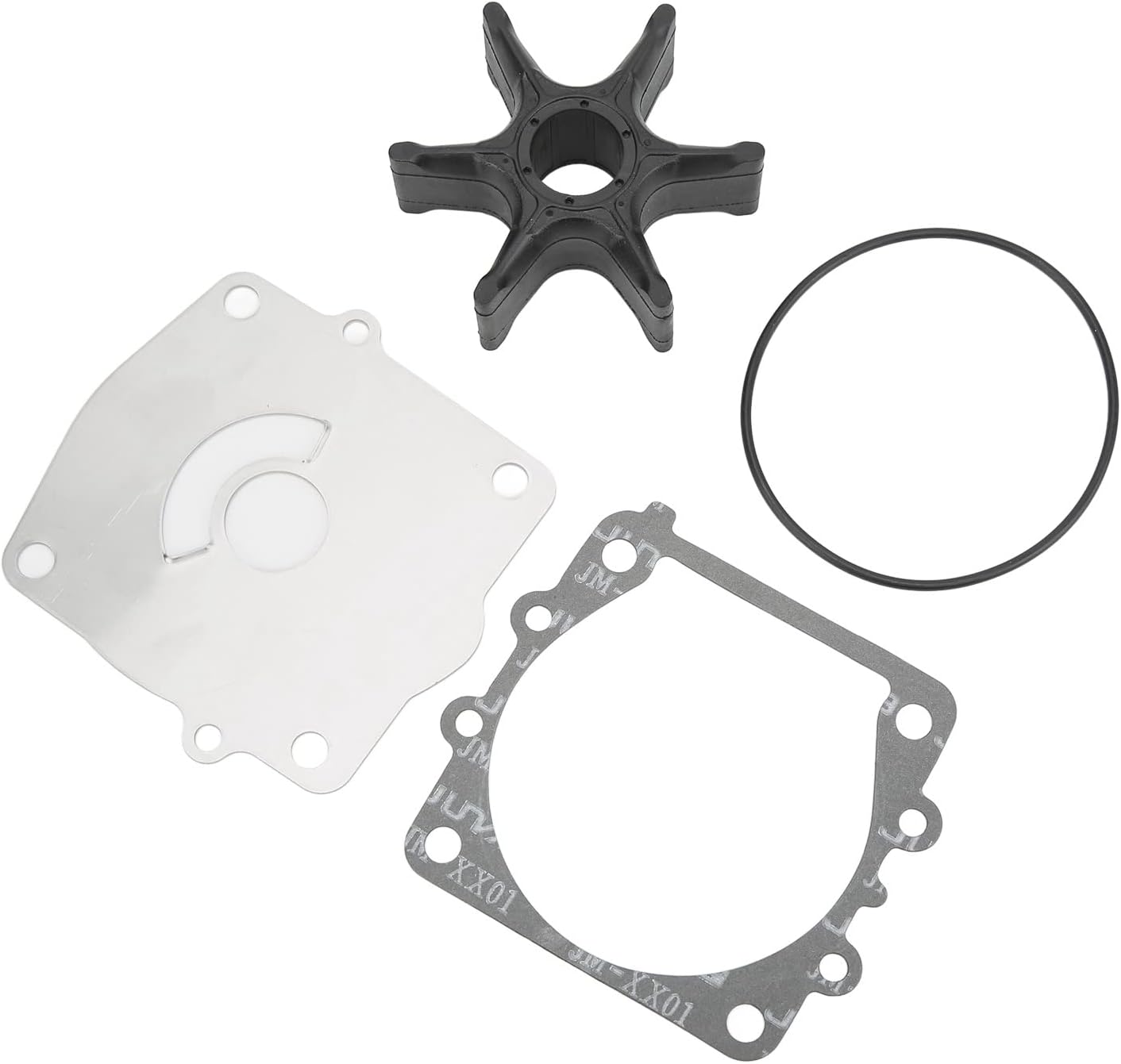 Water Pump Impeller Service Kit, 14-Piece Water Pump Impeller Repair Kit 61A-W0078-A3-00 for V6 Outboards 150 175 200 225 250 300 Hp Motors