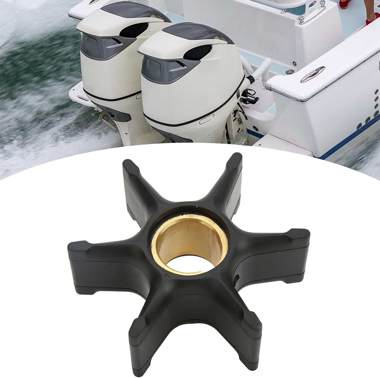 Water Impeller 435821 (O-119)Boat Engine Water Impeller Replacement for Johnson Evinrude OMC BRP 85-300HP